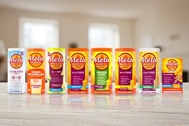 Metamucil 4-in-1 Fiber (Psyllium Husk) product packaging